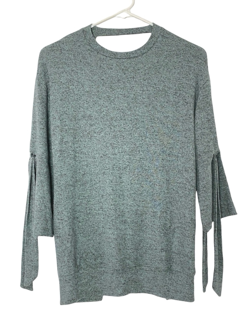 Coin 1804 Open Back Sweater Womens Size Small Seafoam Crisscross Made In USA New